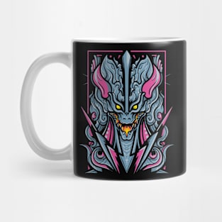 Cyber Style Halloween Dragon Abstract Geometric Art Mug